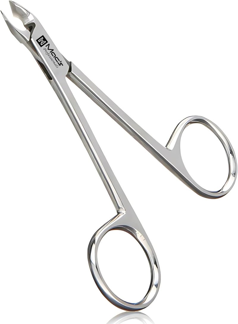 Macs Products MACS CUTICLE NIPPER SCISSORS STYLE ,Cuticle Clipper, Nail Clipper,With Scissors Style,Mini Clipper/Nipper -Half Jaw Professional Quality,Manicure, Stainless Steel -4-029