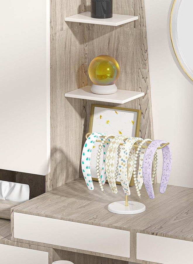 Adugay Headband Holder Organizer,Head Band Stand For Girls Room,Mouse Ear Storage For Women,Hair Accessories Display Rack (Metal Golden Headband Holder) - Image 2