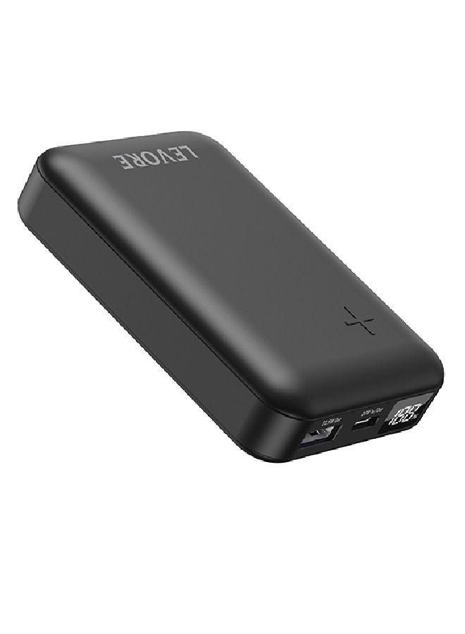 LEVORE باور بانك PD 20 وات 10000 مللي أمبير 2 منفذ أسود LP221 -BK - Image 1