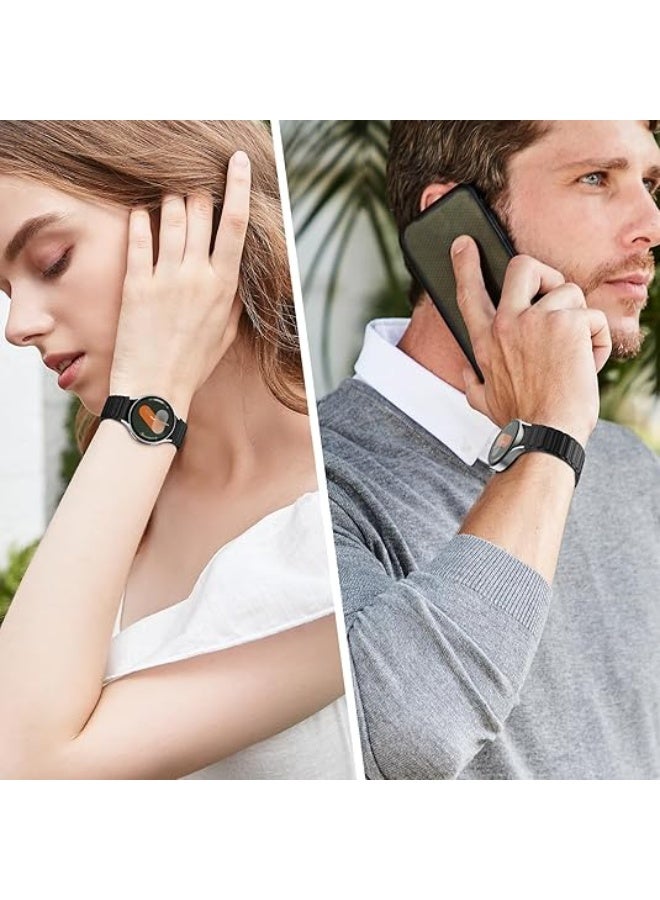 HablTech Magnetic Silicone Band Compatible with Samsung Galaxy Watch 7 Band 6 5 4 Active 2 FE 40mm 44mm/5 Pro 45mm/6 4 Classic/Watch 3 47mm 46mm 43mm 42mm, No Gap 20mm Sport Strap for Watch Bands Men Women - Image 5