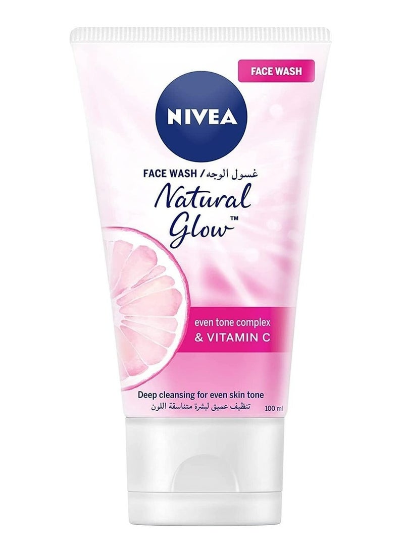 Nivea Natural Glow Vitamin C Face Wash 100g - Image 1