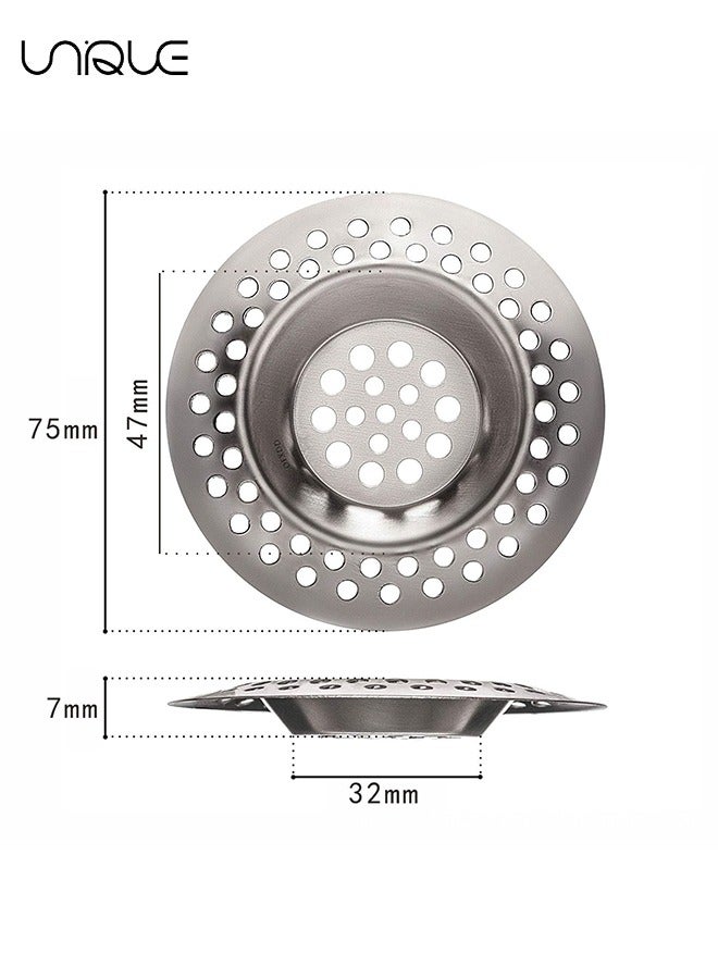 Unique Stainless Steel Kitchen Sink Filter Plugs, 2 Sets Standard Filter Leakproof Plugs for Bathrooms, Kitchens, Showers (3 Inches, 7.5 cm)  - Image 2