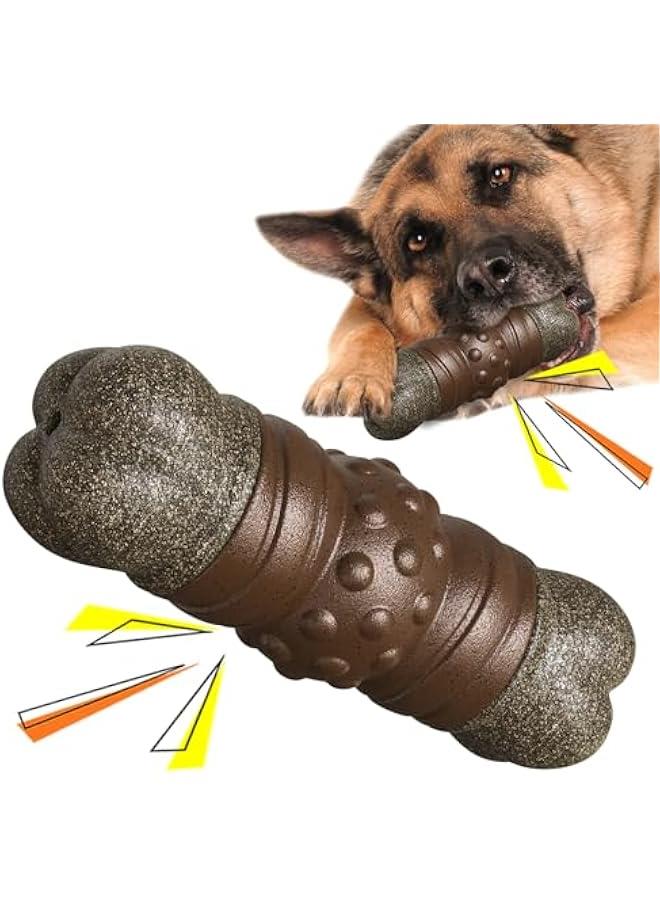Premium Dog Chew Toy for Aggressive Chewers - Durable and Effective Teeth Cleaning Toy for Large/Medium Breed Dogs (Coffee) - Image 1