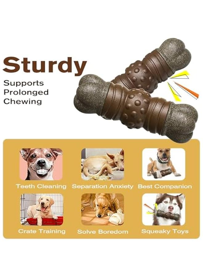 Premium Dog Chew Toy for Aggressive Chewers - Durable and Effective Teeth Cleaning Toy for Large/Medium Breed Dogs (Coffee) - Image 3