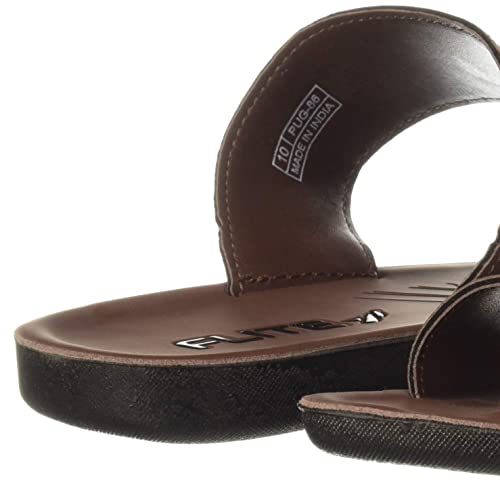 FLITE PU mens Pug086g Slippers/Men's Faux Leather Slipper - Flat Chappal cum Thong Sandal - For Daily Use Outdoor Indoor Formal Office Home Ethnic Casual Wear (Brown, numeric_6) - Image 4