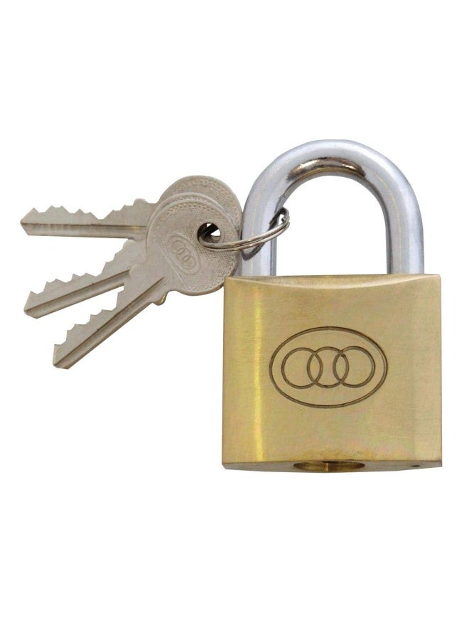 ROBUSTLINE Robustline Brass Plated Padlock Padlocks for Luggage, Lockers, Solid Brass Keyed Alike Padlocks 50MM