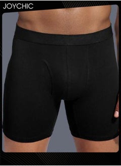 Joychic 5-piece Men Cotton Skin-friendly Breathable Boxer Briefs Classic High Stretch Short Panties for All Seasons  - Image 2