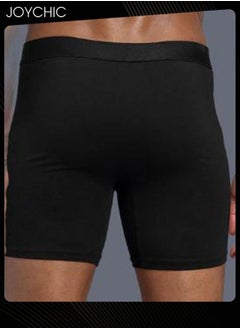 Joychic 5-piece Men Cotton Skin-friendly Breathable Boxer Briefs Classic High Stretch Short Panties for All Seasons  - Image 3