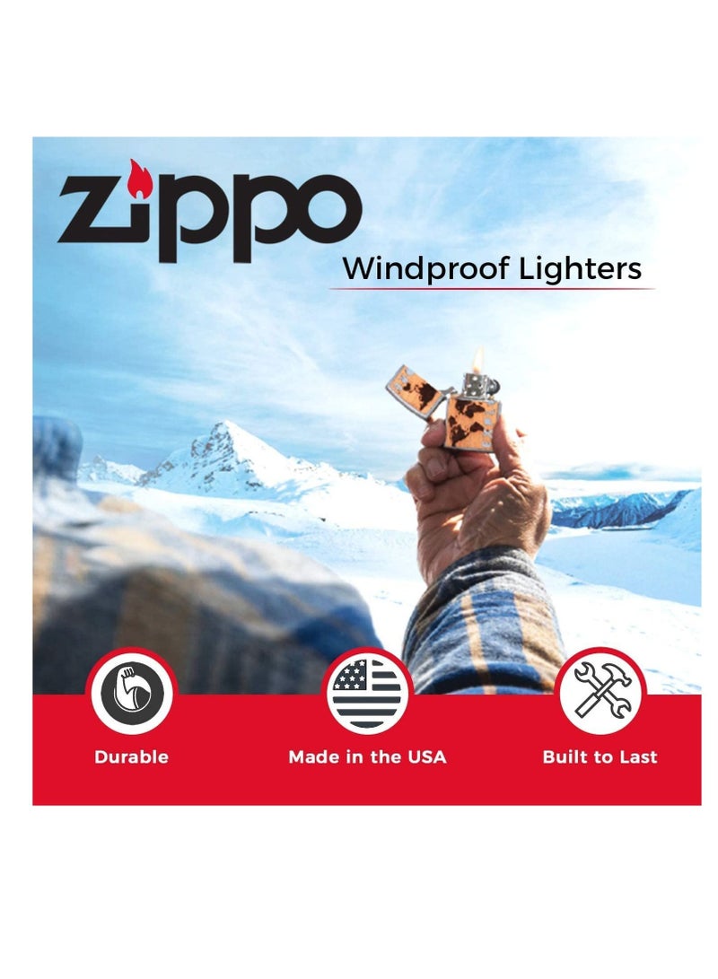 Zippo ولاعة Zippo AE184042 205 قبعة بيسبول لهب من الكروم الساتان المقاوم للرياح - Image 3