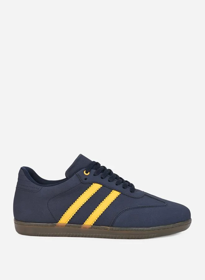 Styli Suede Upper Two Stripe Court Sneakers