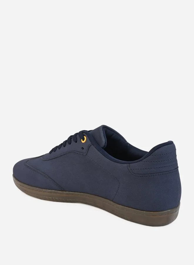 Styli Suede Upper Two Stripe Court Sneakers