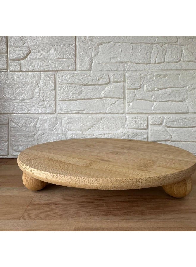 Wooden tray with legs, 30 cm, multi-purpose