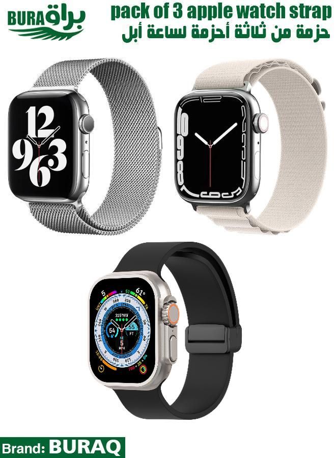 Apple Watch Band Strap For Apple Watch Ultra 2/Ultra 49mm, Series 10 46mm, 9/8/7 45mm, SE2/SE/6/5/4 44mm, 3/2/1 42mm