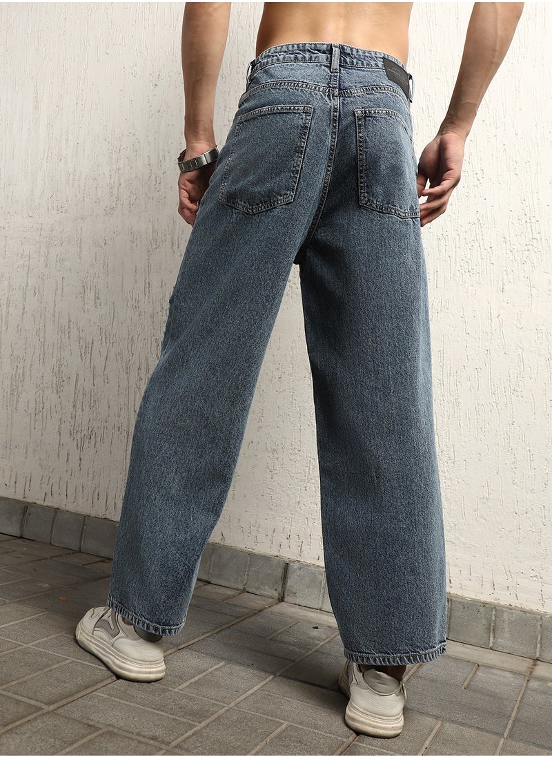 Indigo Baggy Jeans for Men, Mid-Rise, Light Fade, Pure Cotton, 90's Style - pzsku/Z509F9ABAD0DE6C293142Z/45/_/1720940769/a8b5f859-a569-41ed-ac5e-65e2f431b1d8