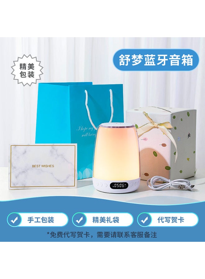 Ten Thousand Fires Wireless Bluetooth Speaker Bedroom Bass Bedside Nightlight Multi-functional Atmosphere Home Desktop Alarm Clock Audio - Image 1