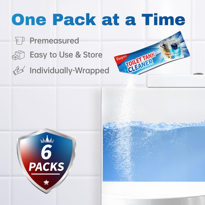 Vacplus Toilet Tank Cleaner, 6 Pack, Automatic Toilet Descaler, Toilet Mold Remover, Toilet Bowl Cleaners Remove Rust - Image 3
