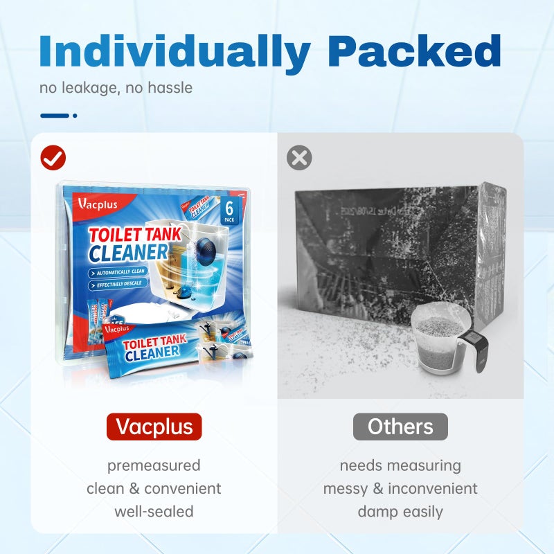 Vacplus Toilet Tank Cleaner, 6 Pack, Automatic Toilet Descaler, Toilet Mold Remover, Toilet Bowl Cleaners Remove Rust - Image 2
