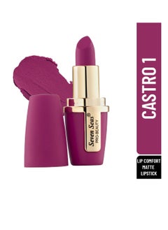 Seven Seas Seven Seas Lip Comfort Velvet Finish Matte Lipstick Long Lasting Smooth Application fsun proTransferproof and Smudge Proof  Highly Pigemented Lipstick for Women  Castro  - Image 2