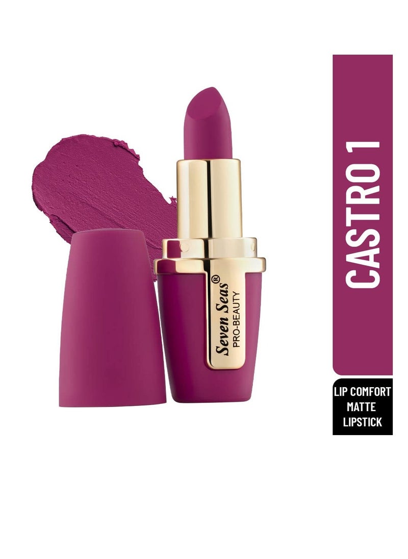 Seven Seas Seven Seas Lip Comfort Velvet Finish Matte Lipstick Long Lasting Smooth Application fsun proTransferproof and Smudge Proof  Highly Pigemented Lipstick for Women  Castro  - Image 2