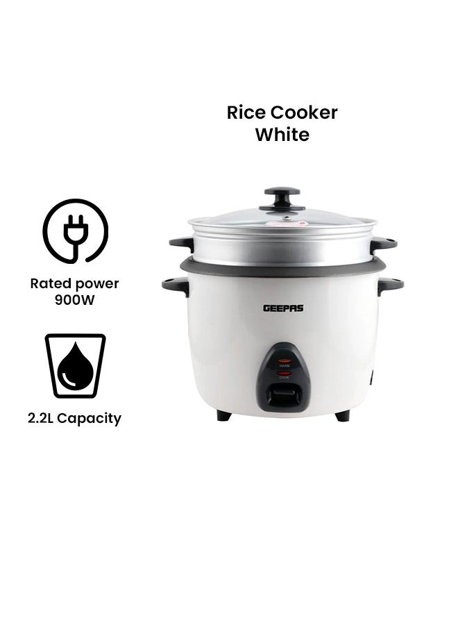 GEEPAS Electric Automatic Rice Cooker 2.2 L 900 W GRC4326 White - Image 2