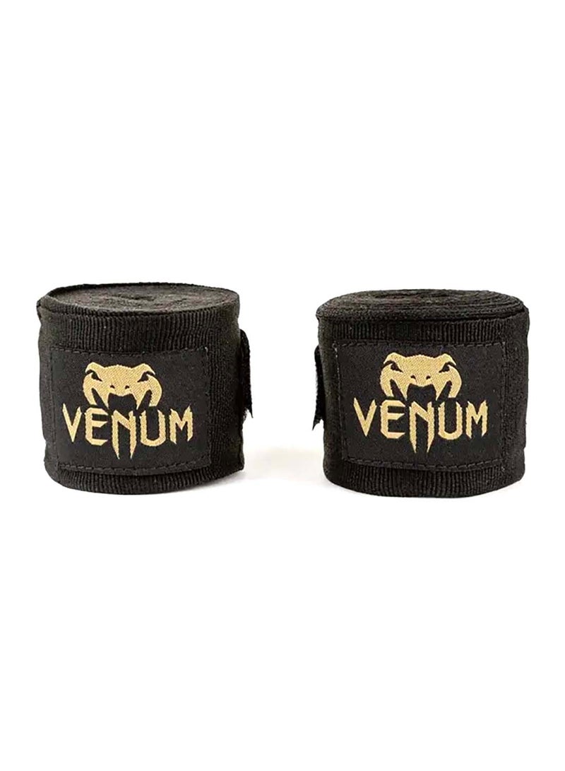 VENUM Venm Kontact Boxing Handwraps Black/Gold - Image 1