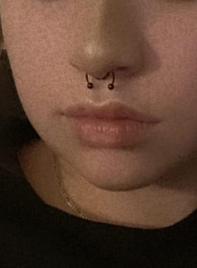 QWALIT Fake Septum Ring Fake Septum Piercing Faux Septum Nose Rings Fake Nose Ring Septum Fake Septum Nose Ring Clip On Septum Nose Ring Faux Septum Piercing Fake Septum Hoop Fake Septum Jewelry - Image 3