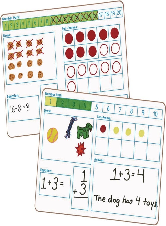Really Good Stuff Solving Problems Two-Sided Dry Erase Boards Set - Image 1