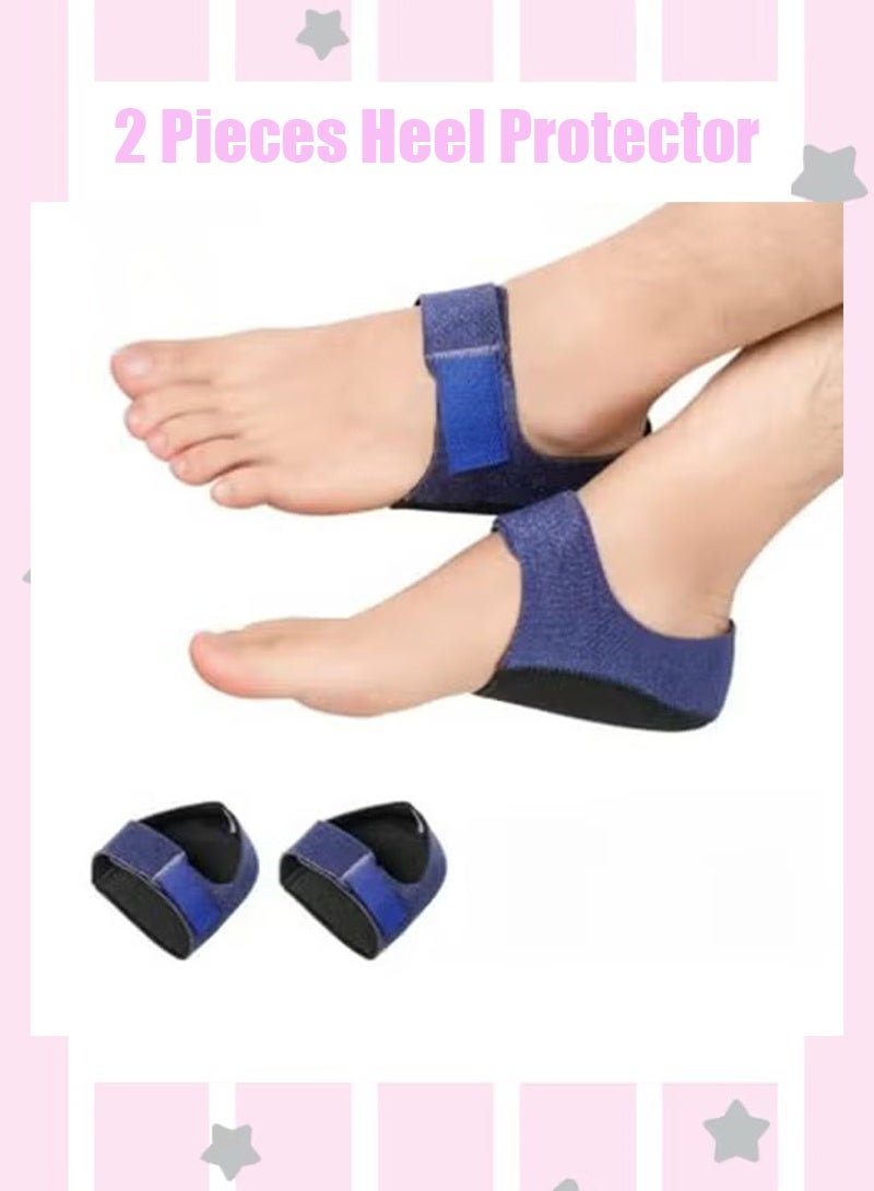 2 Pieces Plantar Fasciitis Socks with Arch Support Heel Protector for Plantar Fasciitis and Heel Pain Relief (Blue) - Image 1