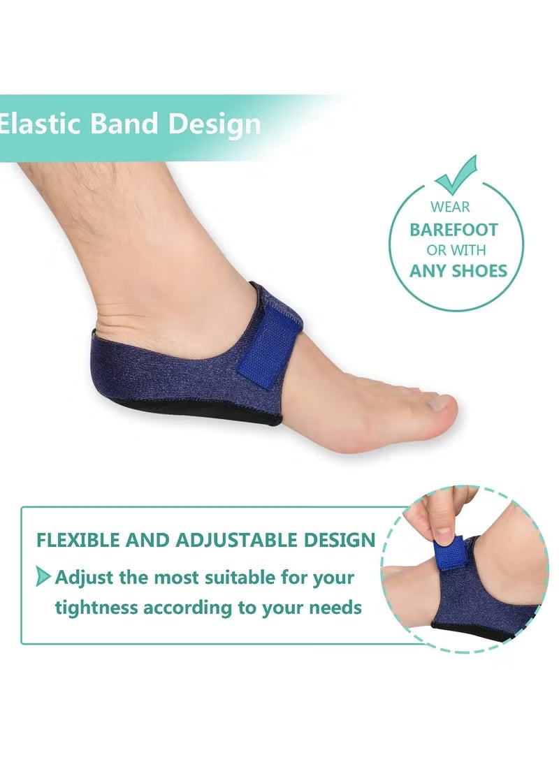 2 Pieces Plantar Fasciitis Socks with Arch Support Heel Protector for Plantar Fasciitis and Heel Pain Relief (Blue) - Image 3