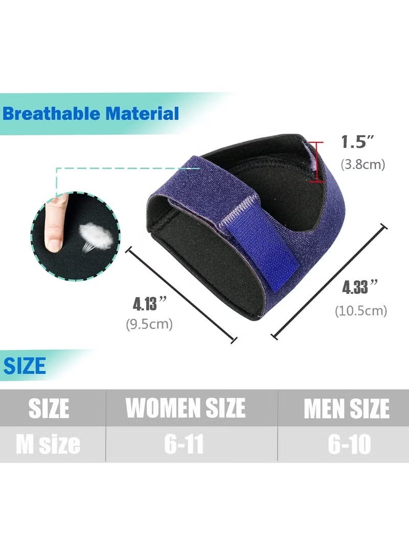 2 Pieces Plantar Fasciitis Socks with Arch Support Heel Protector for Plantar Fasciitis and Heel Pain Relief (Blue) - Image 2