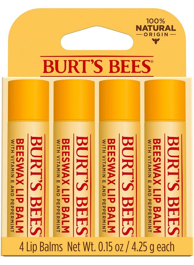 بيرتس بيز عبوة مرطب شفاه بشمع العسل من بيرتس بيز للجنسين - 4 عبوات (0.15 أونصة) - Image 1