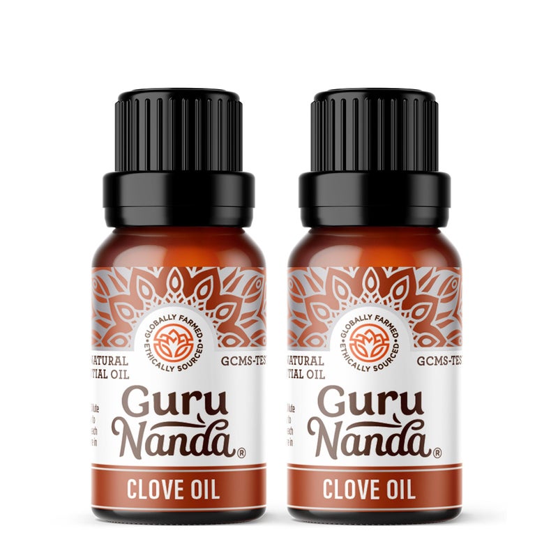GuruNanda Clove Essential Oil (2 Pack x 0.5 Fl Oz) - 100% Pure, Natural and Undiluted Aromatherapy Oil - Premium Diffuser Oil, Perfect for Massages & DIY Recipes - Helps Support Muscle & Joint Pain - Image 1
