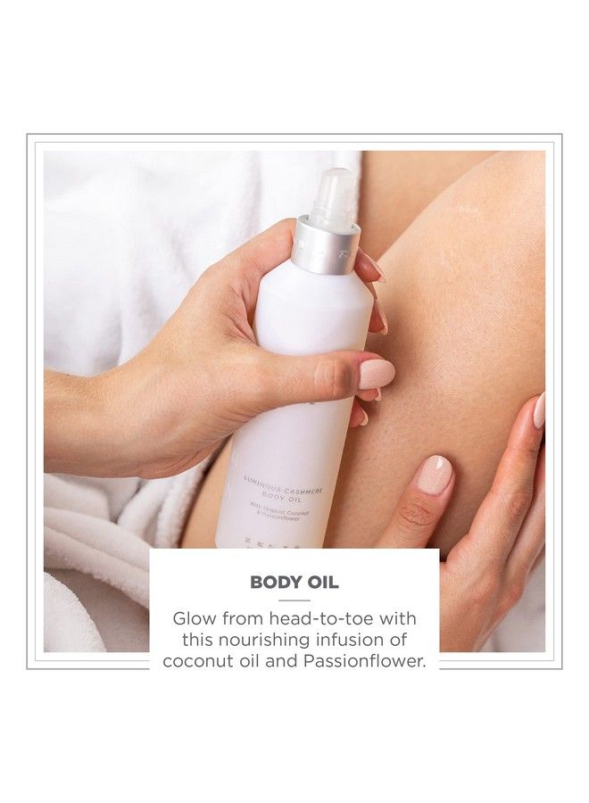 zents Luminous Cashmere Body Oil Soften And Moisturize Skin With Vitamin E And Organic Coconut Oil 8 Fl Oz / 240 Ml (Earth) - Image 3
