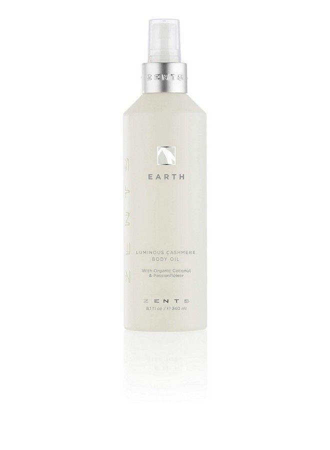 zents Luminous Cashmere Body Oil Soften And Moisturize Skin With Vitamin E And Organic Coconut Oil 8 Fl Oz / 240 Ml (Earth) - Image 1