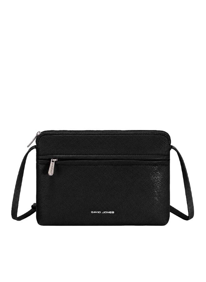 David Jones Crossbody Bag for women model CH21031-1| Passport bag with adjustable strap and external pocket for everyday use| modern minimal faux leather crossbody bag