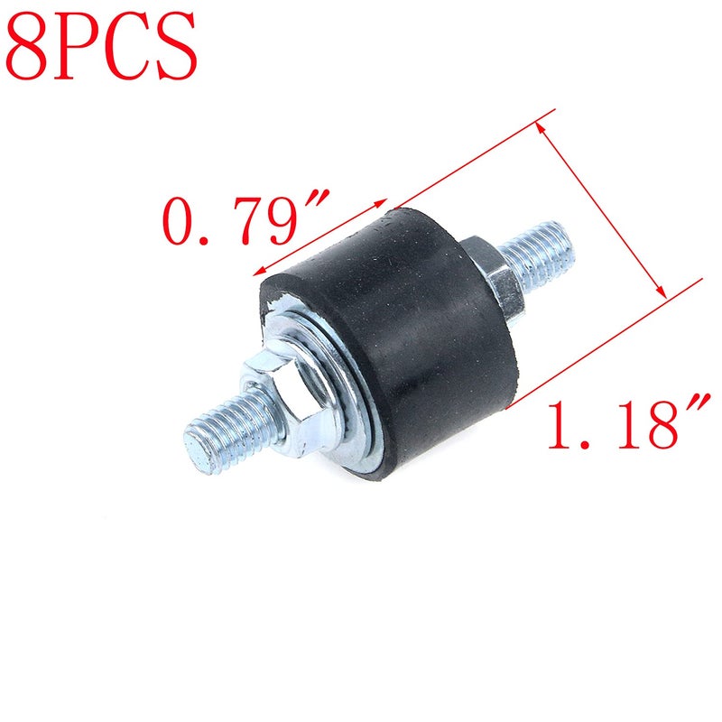 MY MIRONEY M8 مطاطي مثبتات ممتص الصدمات عازل الاهتزاز عبوة من 8 (30 × 20 مم) - Image 2