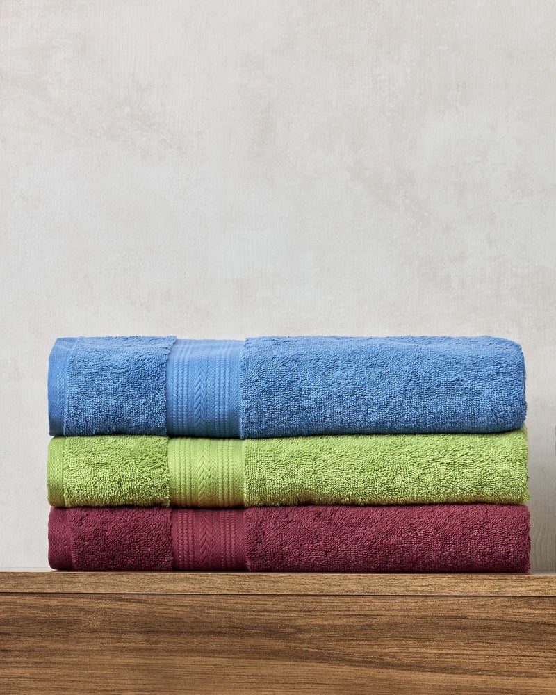 Himêya Himeya 100% Cotton Towels for Bath | Towels for Bath Large Size |Soft & Absorbent | 500 GSM |70 cms x 140 cms - Olive Green -Pack of 1 - Image 4