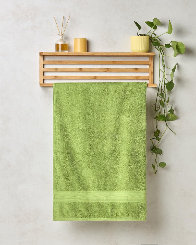 Himêya Himeya 100% Cotton Towels for Bath | Towels for Bath Large Size |Soft & Absorbent | 500 GSM |70 cms x 140 cms - Olive Green -Pack of 1 - Image 5
