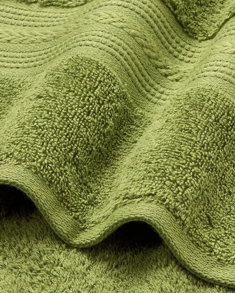 Himêya Himeya 100% Cotton Towels for Bath | Towels for Bath Large Size |Soft & Absorbent | 500 GSM |70 cms x 140 cms - Olive Green -Pack of 1 - Image 2