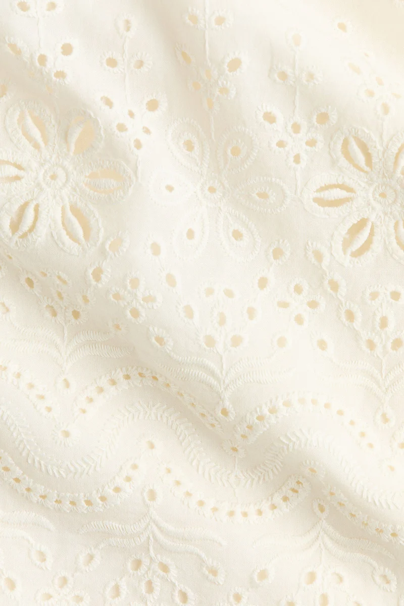 H&M  Tie-strap broderie anglaise dress for Women | Best Price UAE