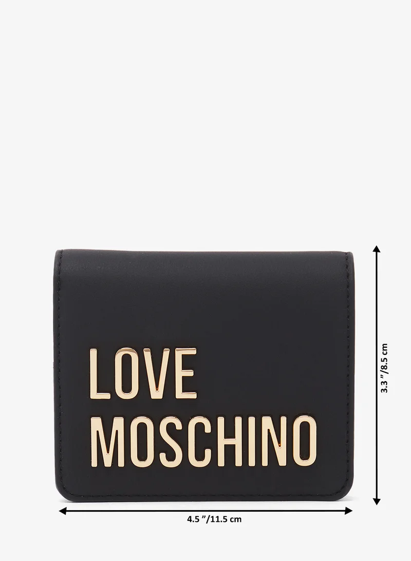 Love Moschino Logo bi fold wallets