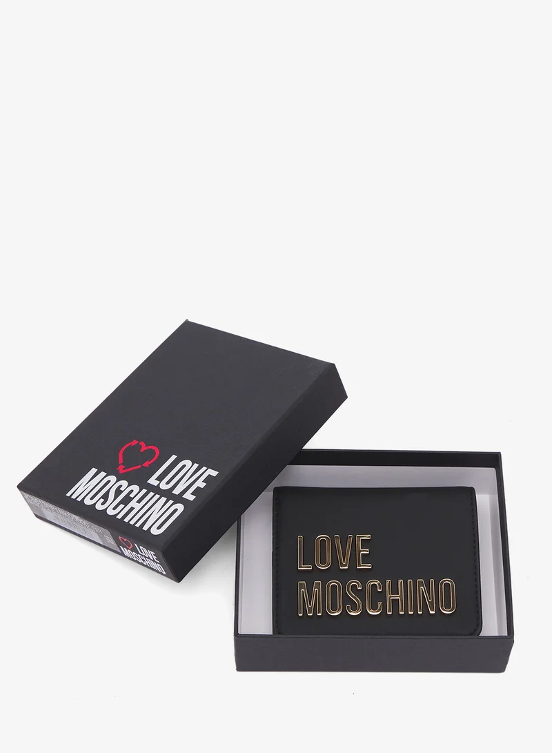 Love Moschino Logo bi fold wallets