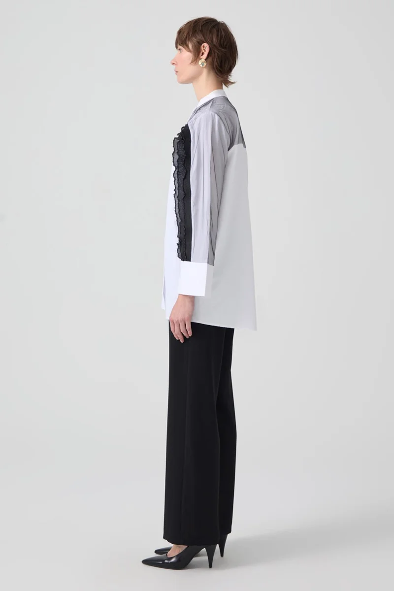 توتشي Tulle Detailed Shirt