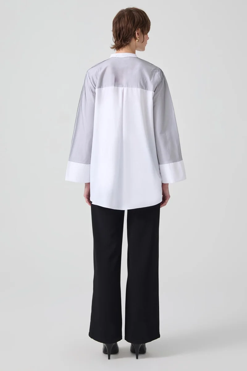 توتشي Tulle Detailed Shirt