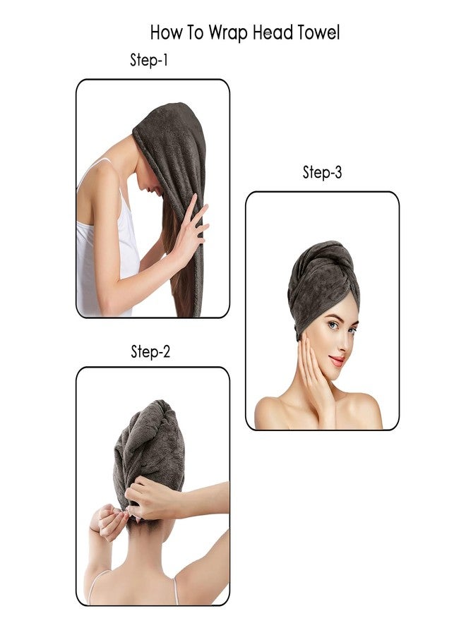 HOUSSE Super Light, Adjustable Buttons to Wrap Around Hair, Frizz Free, High Absorbent, Quick Dry, Hair Wrap, 25 X 65 cm,for All Age Group (Cocca Brown) - Image 4