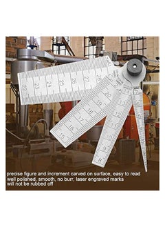 PROMASS 1 Set Stainless Steel 1-29mm Metric Taper Gauge Aperture Scale Wedge Feeler for Drill Hole Measurement Tools  - Image 3
