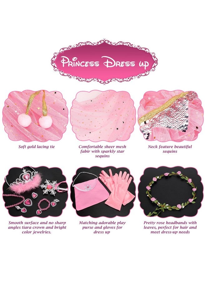 fedio Princess Cape Set,12Pcs Princess Dress Up Clothes For Little Girl, Princess Dresses For Girl 3 8 Years Birthday Gift - Image 4