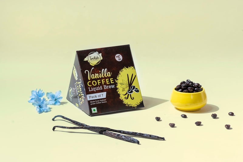 Trelish Vanilla Cheesecake Instant Coffee | Dark Roast | Liquid | Makes 14 Cups | Pack of 28 Pouches - Image 5