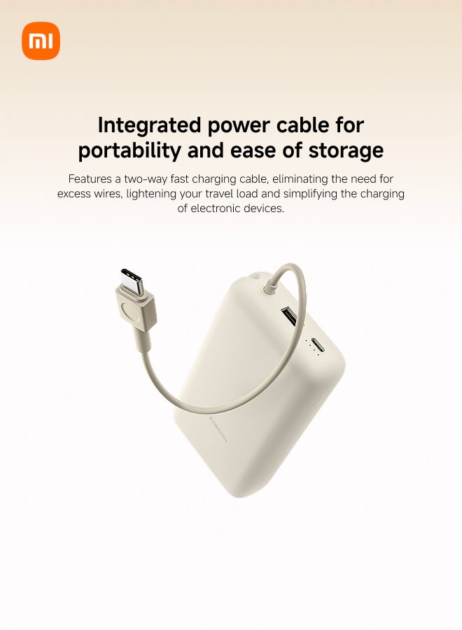 Xiaomi 20000 mAh Power Bank USB And USB-C Port And USB-C Integrated Cable 33W BHR8851GL - Tan - Image 4