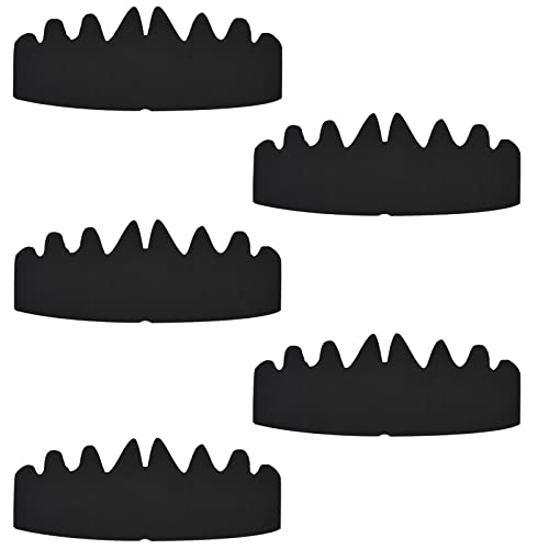 KWAGOCAR 5 Pcs Black Baseball Caps Inserts Shapers Flexible Washable Reusable Hat Liner Cap Fitter Inserts Felt Hat Sweat Liner Hat Support Brim Hat Crown for Snapback Caps Fitted Caps Ball Sports Caps - Image 1